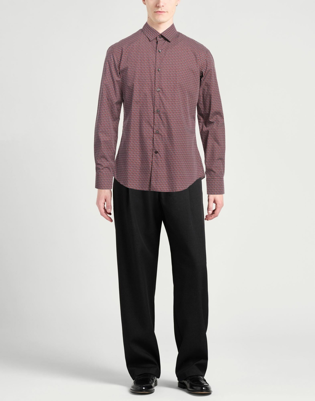 Ferragamo Mens Shirt Brick