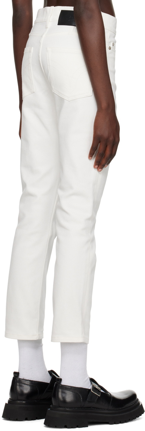 AMI Alexandre Mattiussi White Cropped Jeans
