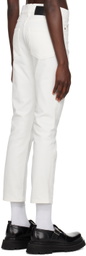 AMI Alexandre Mattiussi White Cropped Jeans