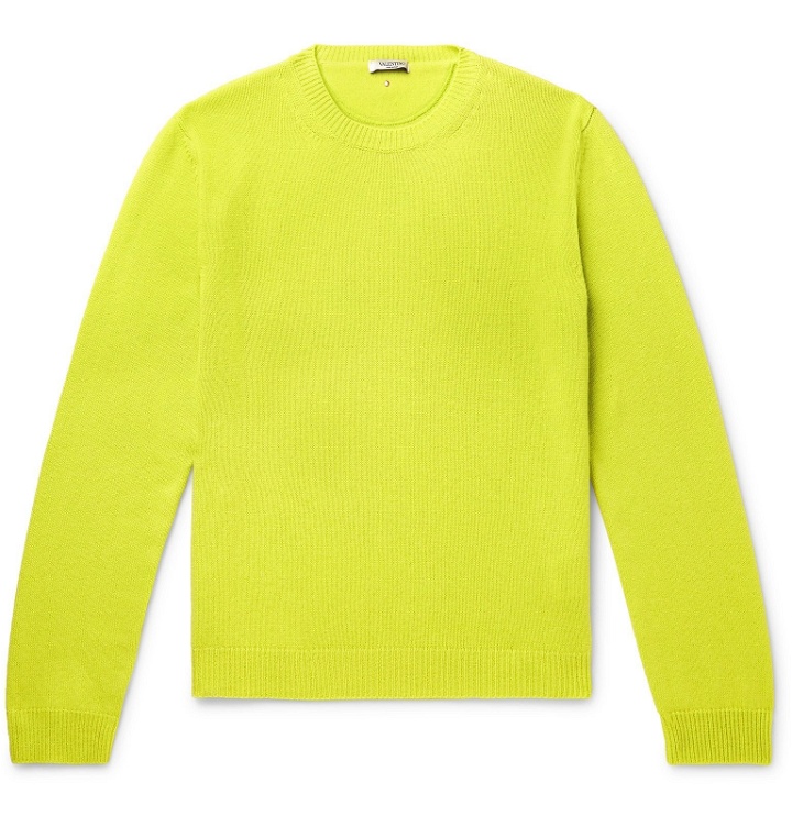 Photo: Valentino - Neon Cashmere Sweater - Yellow