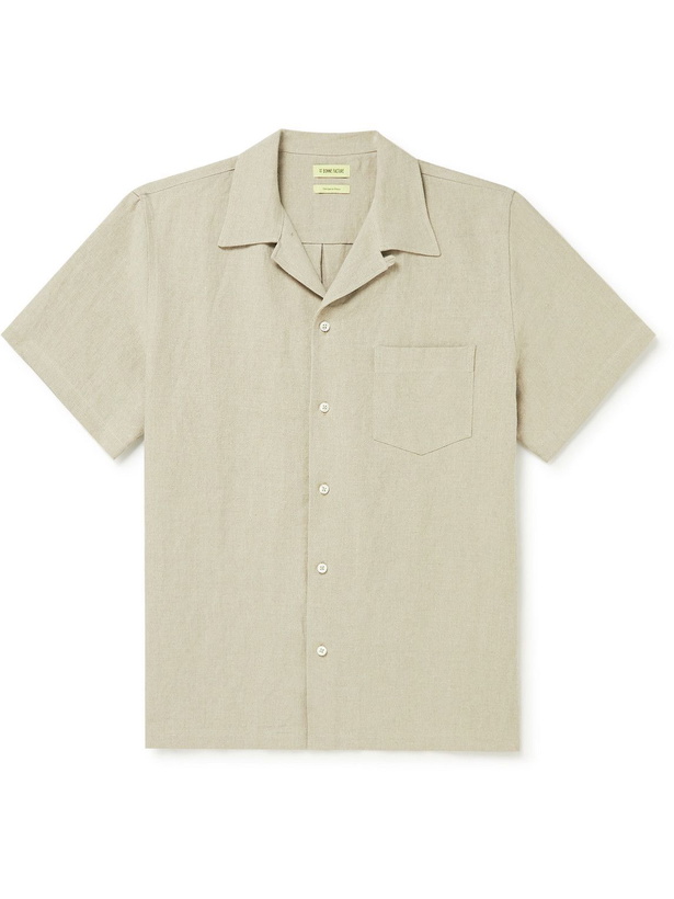 Photo: De Bonne Facture - Convertible-Collar Linen Shirt - Neutrals