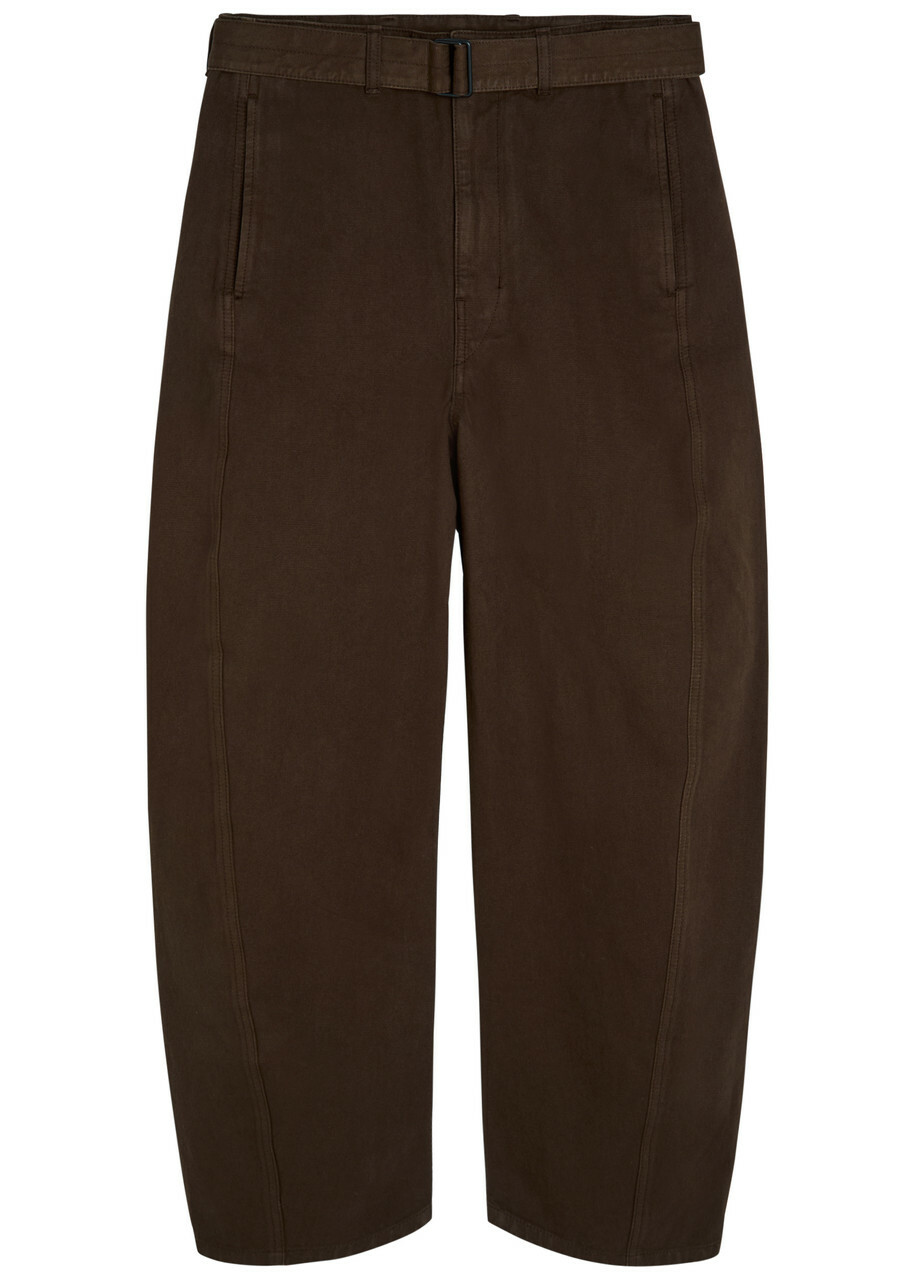 Lemaire Twisted Belted Denim Trousers Brown