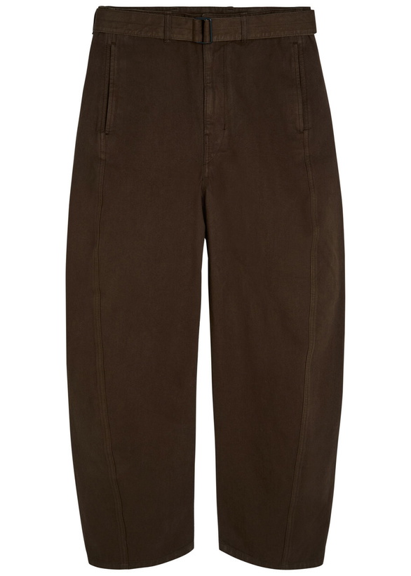 Photo: Lemaire Twisted Belted Denim Trousers Brown