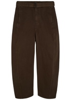 Lemaire Twisted Belted Denim Trousers Brown
