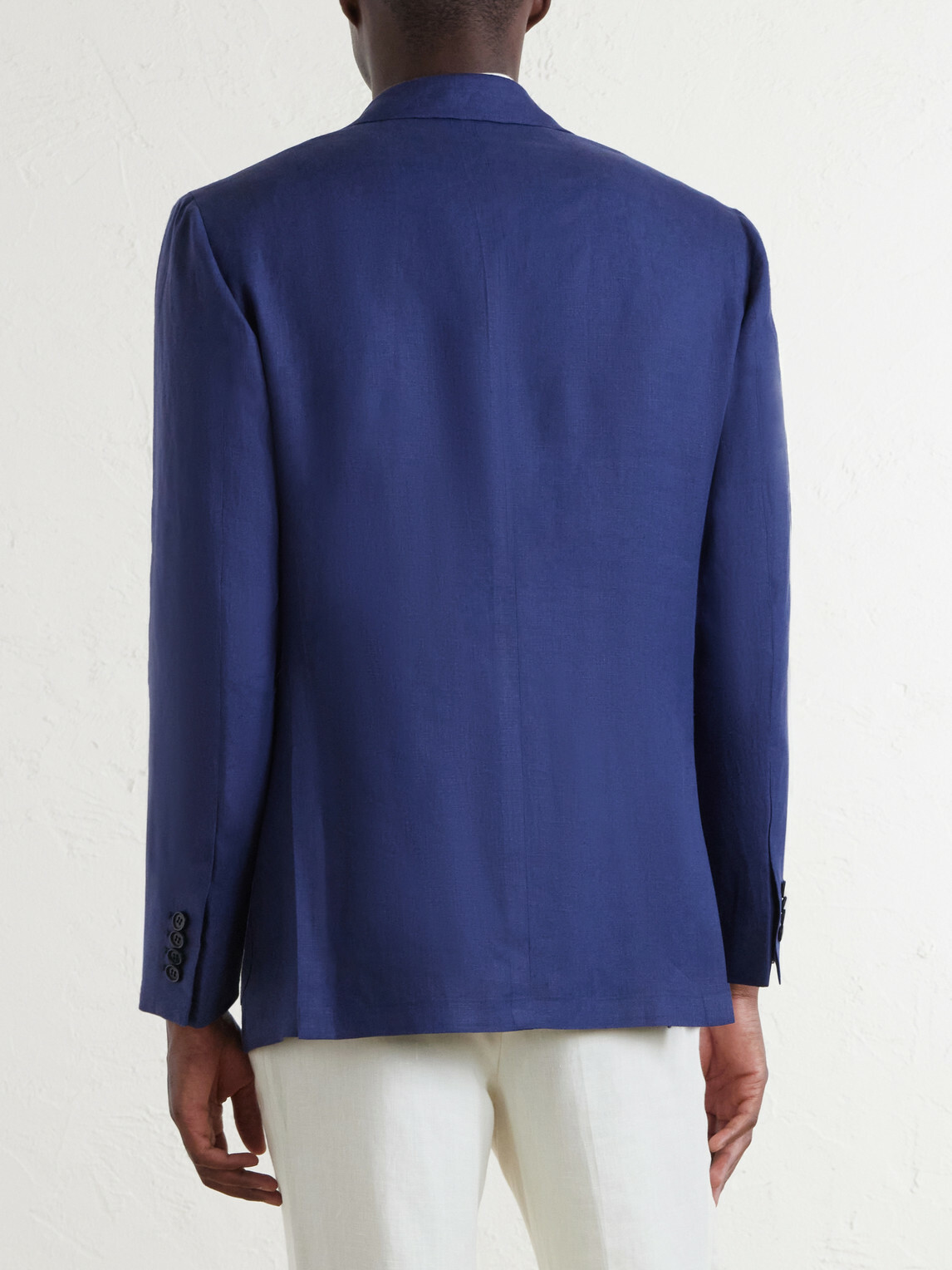 Kiton - Linen Blazer - Blue