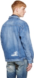 FDMTL Blue Distressed Denim Jacket