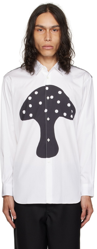 Photo: Comme des Garçons Shirt White Brett Westfall Edition Mushroom Shirt