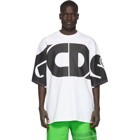 GCDS White Macro Round Logo T-Shirt