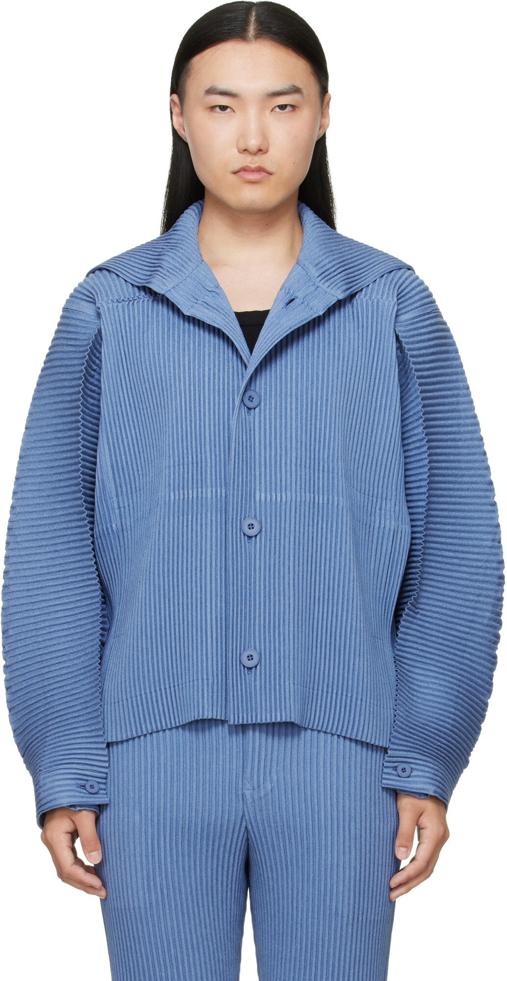 HOMME PLISSÉ ISSEY MIYAKE Gray Wind Walk Jacket Homme Plisse Issey
