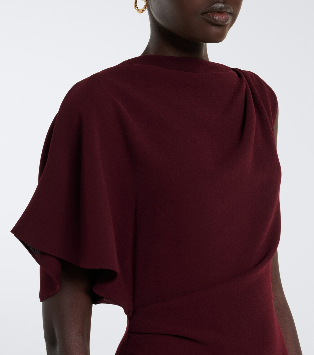 Roksanda Oryn draped asymmetric crêpe midi dress