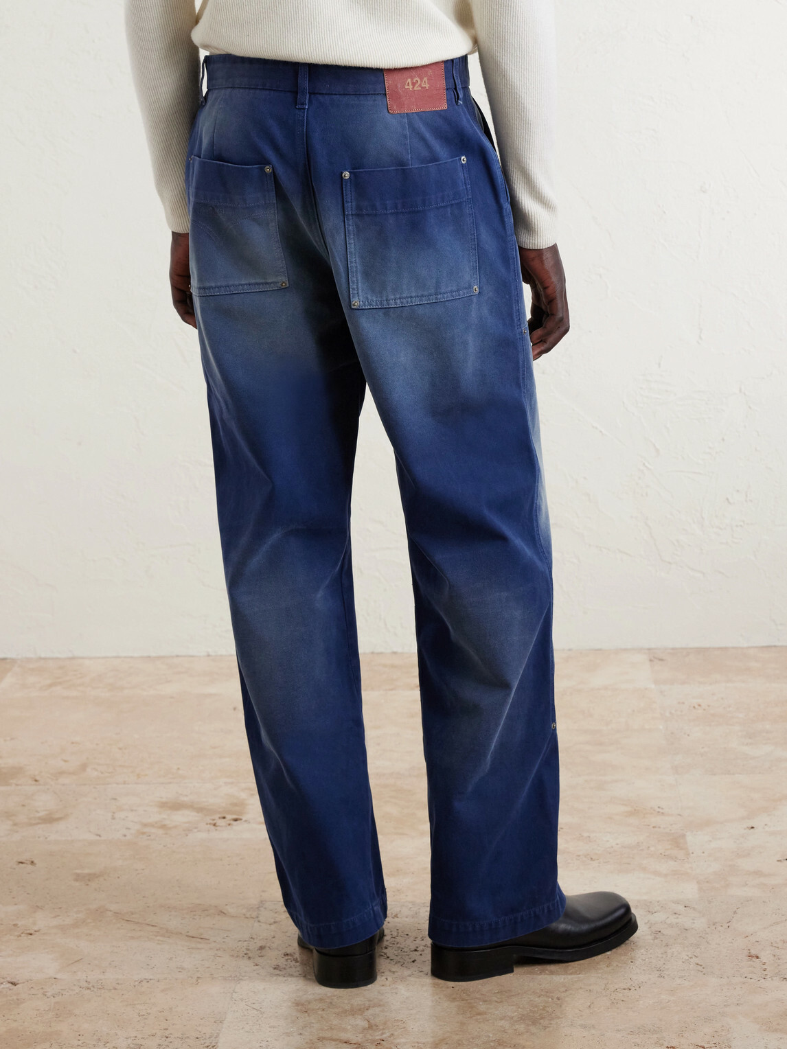 424 - Straight-Leg Double-Knee Jeans - Blue