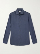 Caruso - Cotton and Cashmere-Blend Shirt - Blue