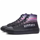 Versace Men's High Top Sneakers in Palladium