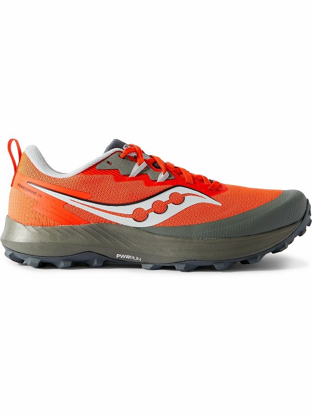 Photo: Saucony - Peregrine 14 Rubber-Trimmed Mesh Trail Sneakers - Orange