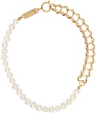 IN GOLD WE TRUST PARIS Gold Vintage Pearl Necklace