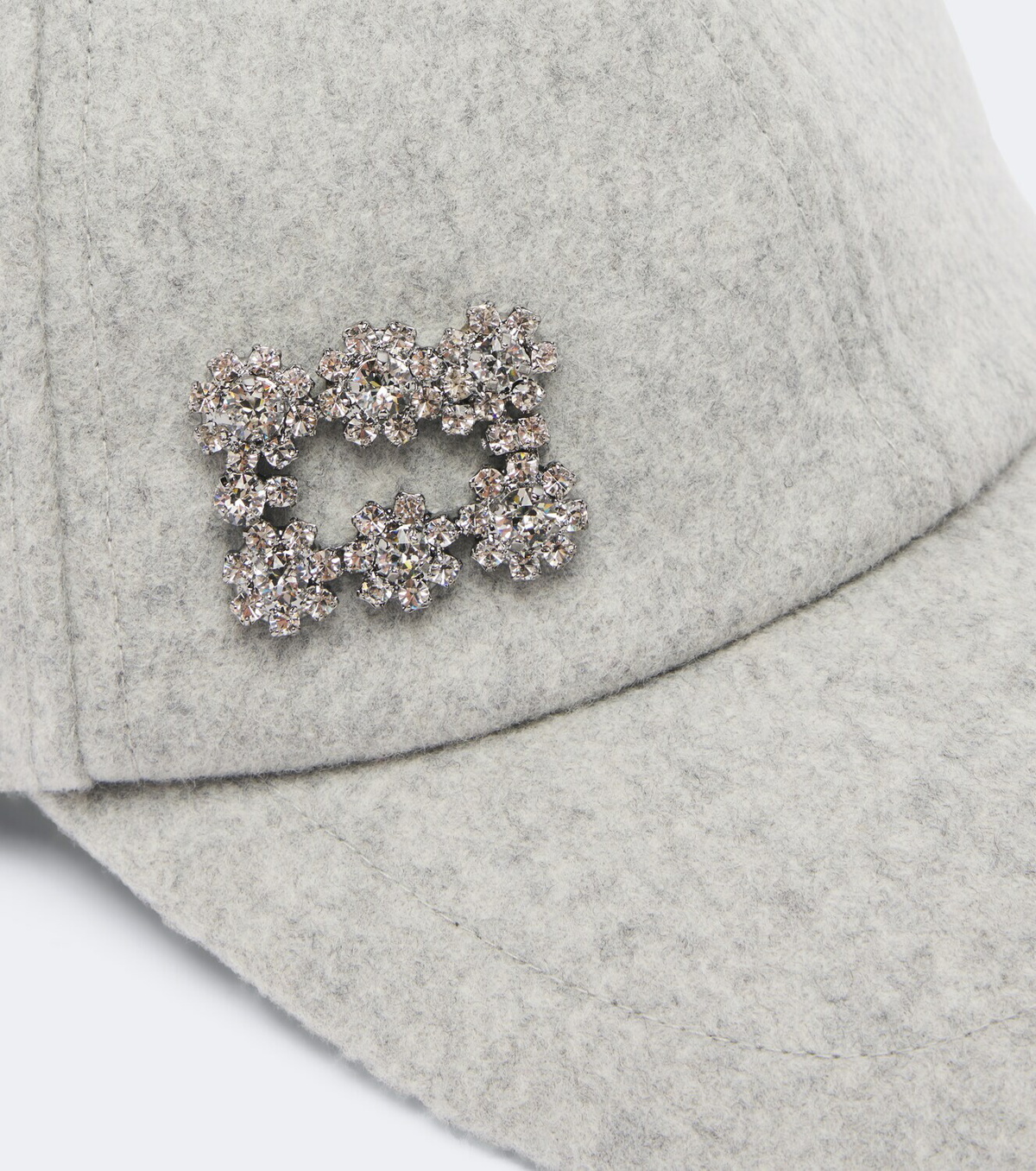 Roger Vivier Embellished wool and cashmere baseball cap