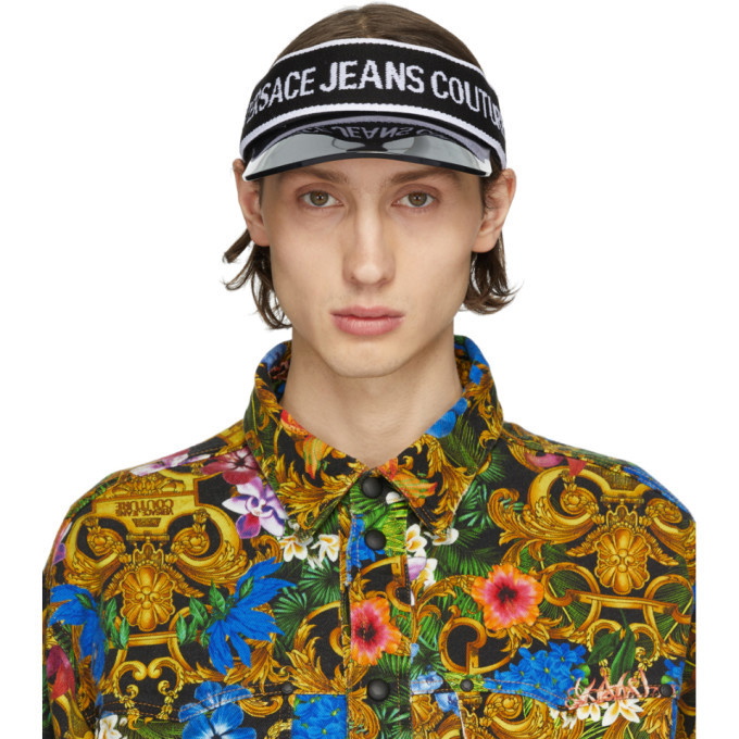 Photo: Versace Jeans Couture Black Logo Sun Visor