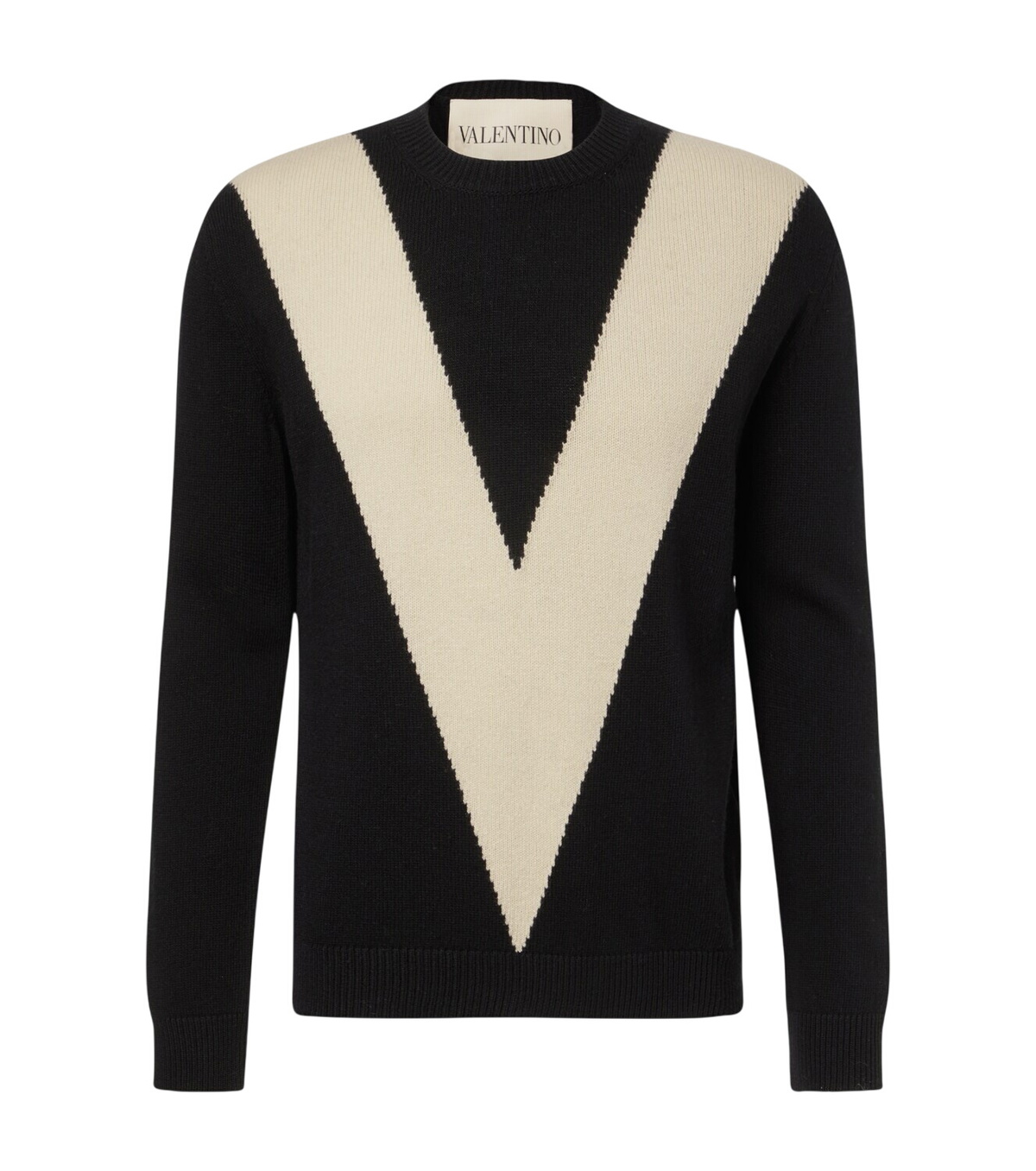 Valentino - Logo-Intarsia Virgin Wool and Cashmere-Blend Sweater