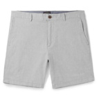 Club Monaco - Baxter Slim-Fit Stretch Linen and Cotton-Blend Chambray Shorts - Gray