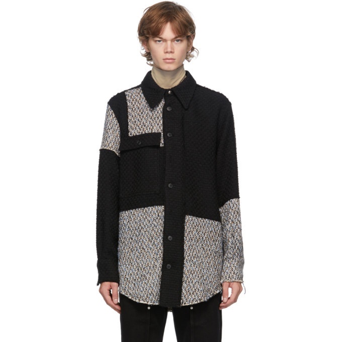 Photo: Andersson Bell Black and Blue Patchwork Oversized Shirt