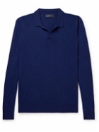 Sease - Merino Wool Polo Shirt - Blue