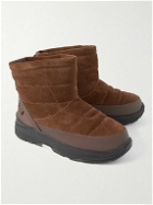 Suicoke - Bower-Sev Rubber-Trimmed Quilted Suede Boots - Brown