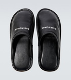 Balenciaga - Logo leather slippers