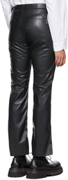 N.Hoolywood Black Synthetic Leather Pants