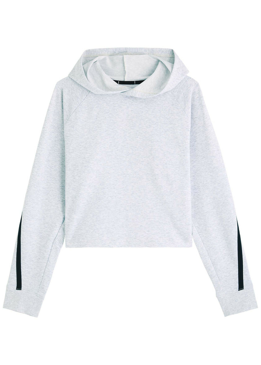 ON Studio Hooded Stretch-jersey Sweatshirt Light Grey
