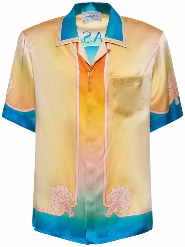 Photo: CASABLANCA Cuban Collar Silk Short Sleeve Shirt