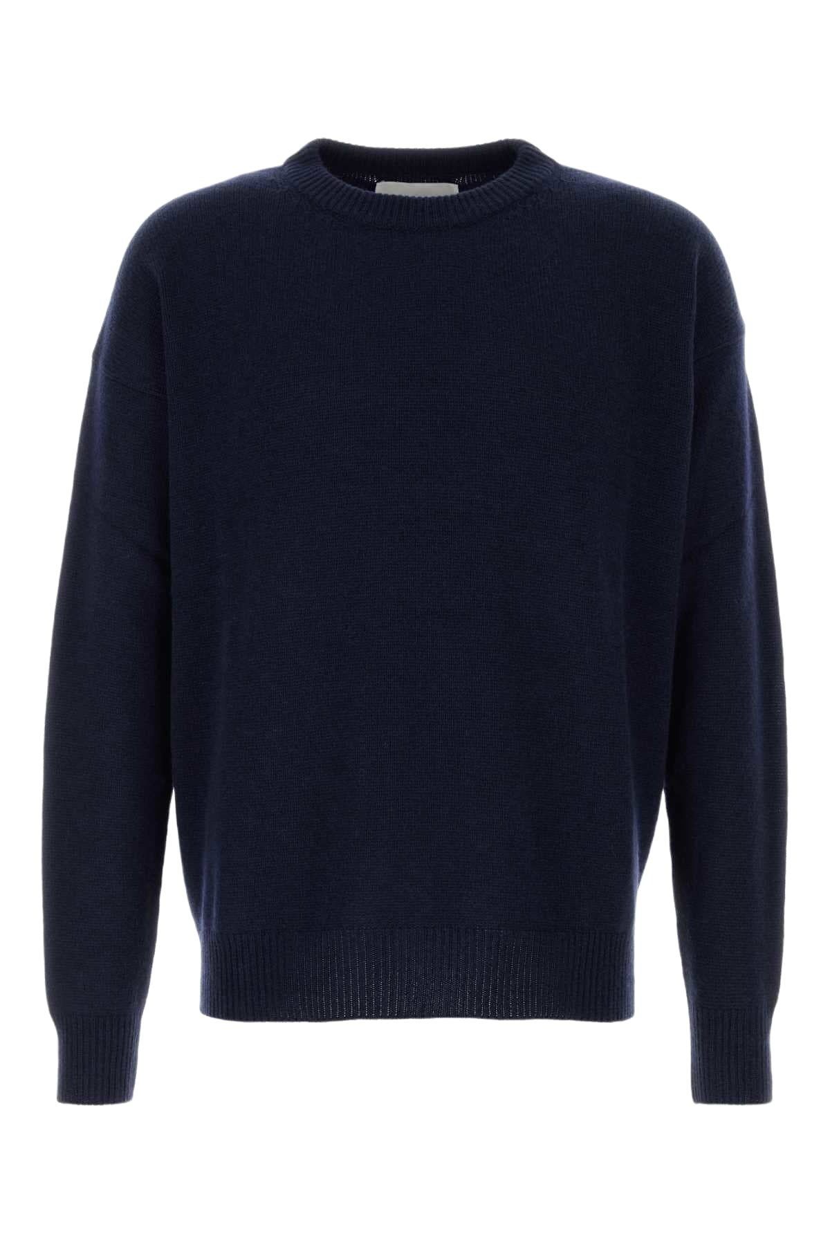 【送料&関税込】Jil Sander Midnight Blue Wool Sweater Jil Sander - Metallic Knitted Sweater - Gray Jil Sander