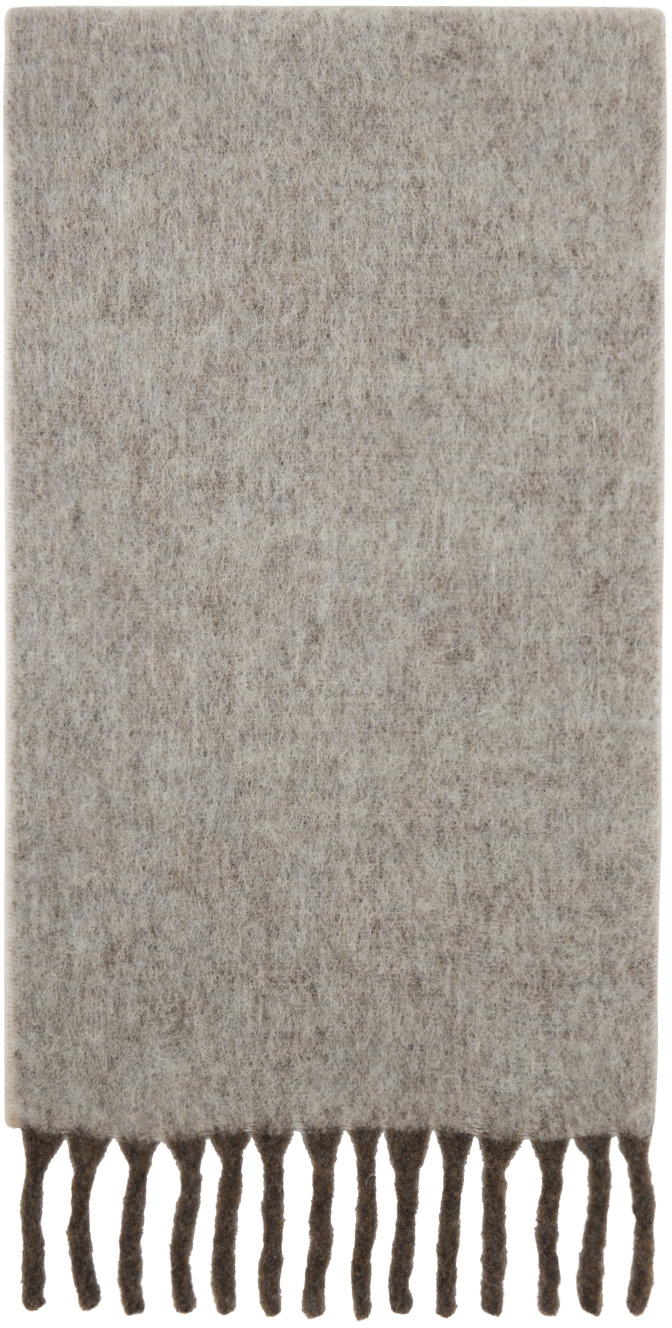 Ruslan Baginskiy Beige Fringed Alpaca-Blend Max Scarf