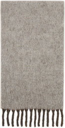 Ruslan Baginskiy Beige Fringed Alpaca-Blend Max Scarf