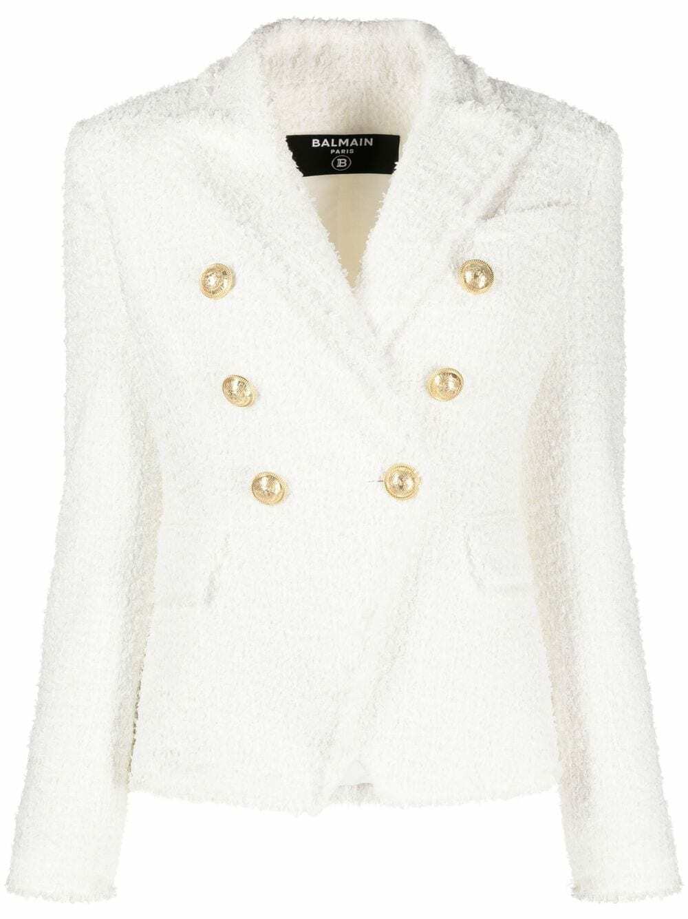 BALMAIN - Double Breasted Tweed Jacket Balmain