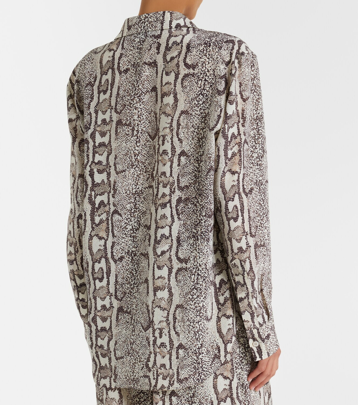 Balenciaga Snake-print silk shirt