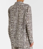 Balenciaga Snake-print silk shirt