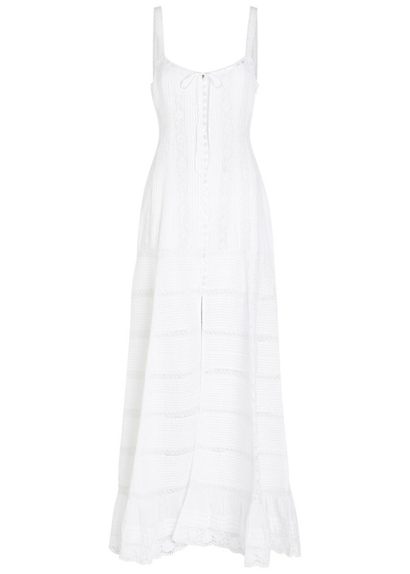 Photo: Loveshackfancy Calyx Pintuck Cotton Maxi Dress White