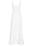 Loveshackfancy Calyx Pintuck Cotton Maxi Dress White