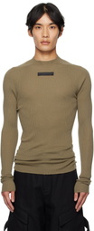HELIOT EMIL Gray Isotropy Knit LS Sweater