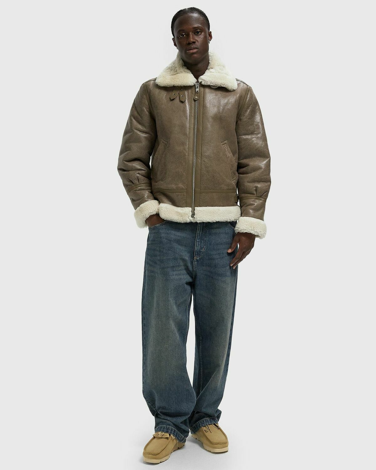 Schott NYC LC1259 JACKET Brown Mens Bomber Jacket