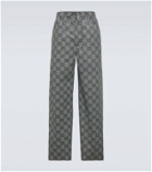 Gucci GG leather straight pants