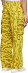 ERL Yellow Printed Cargo Pants