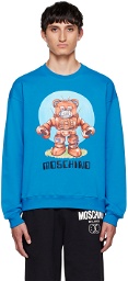 Moschino Blue Robot Bear Sweatshirt