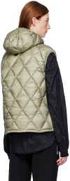 ROA Green Diamond-Quilted Down Vest