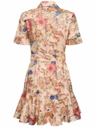 ZIMMERMANN - August Belted Linen Mini Dress