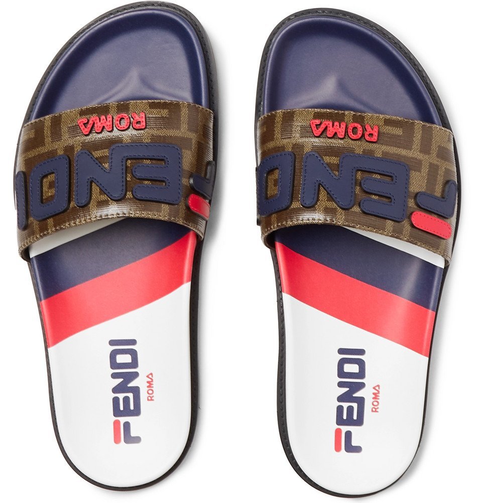 Fendi fila slippers online