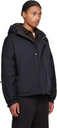 Solid Homme Black Taffeta Down Jacket