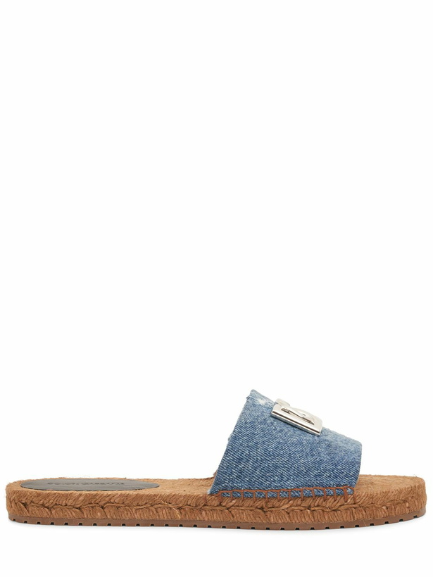 Photo: DOLCE & GABBANA - Dg Logo Flat Denim Espadrilles