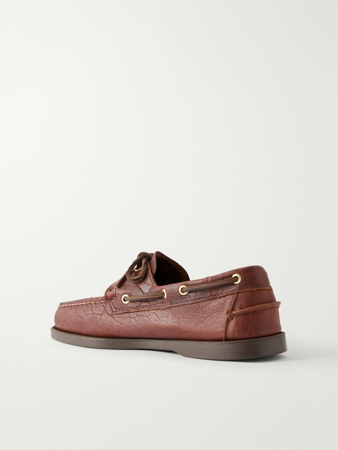 Sebago - Portland Momoth Full-Grained Leather Boat Shoes - Brown