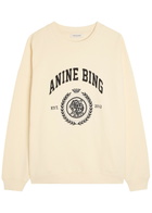 Anine Bing Miles Logo-print Cotton Sweatshirt Cream